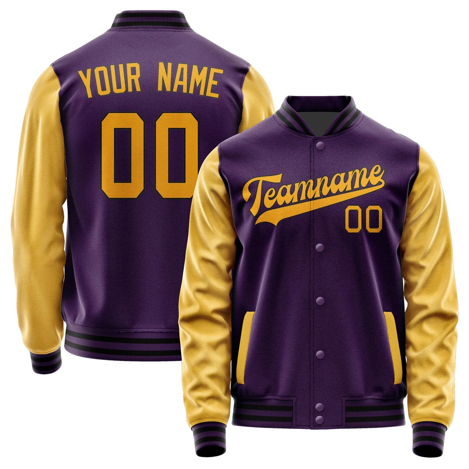 Custom Purple Yellow Jacket sold by Tailorly