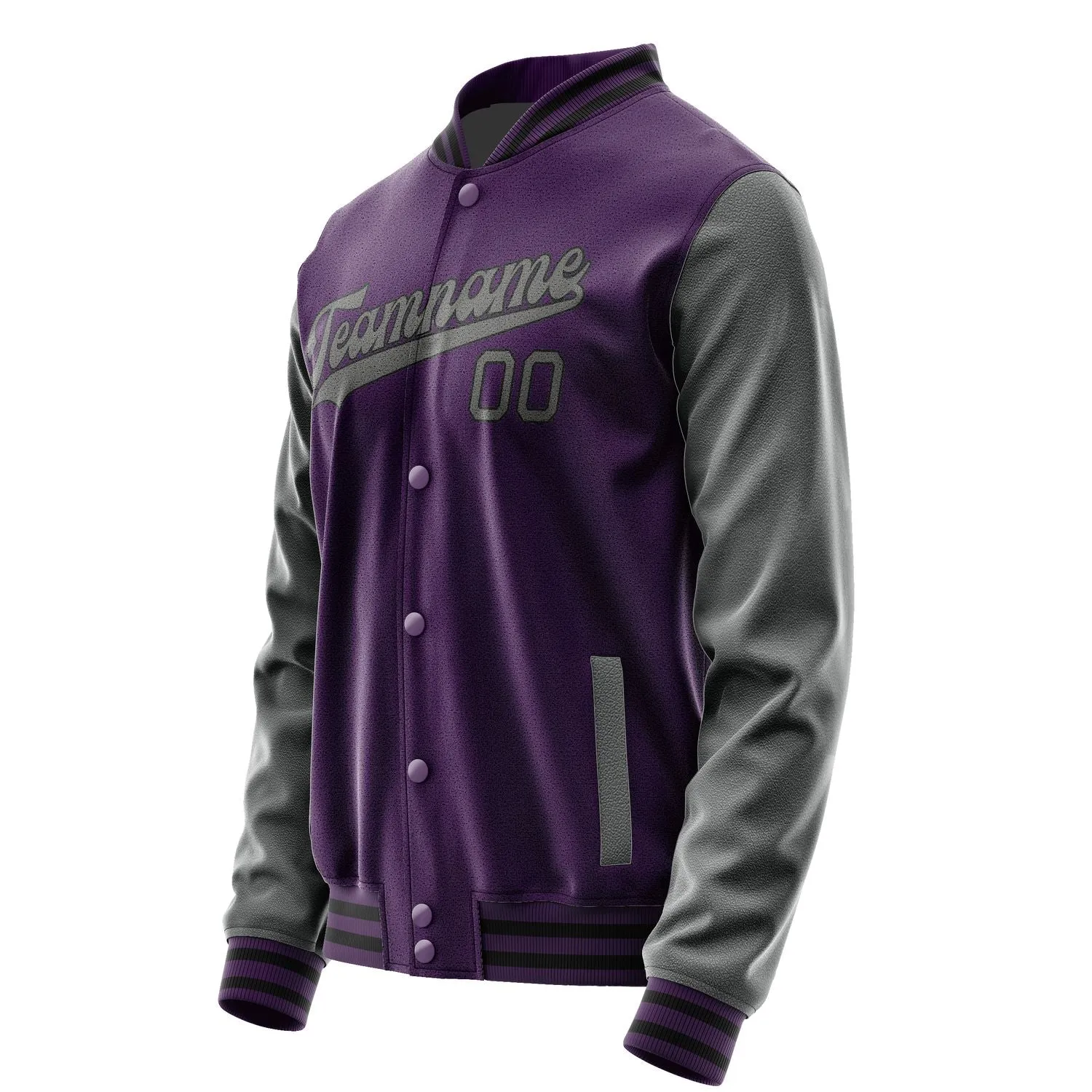 Custom Purple Dark Grey Jacket sold by Tailorly product image thumbnail 2