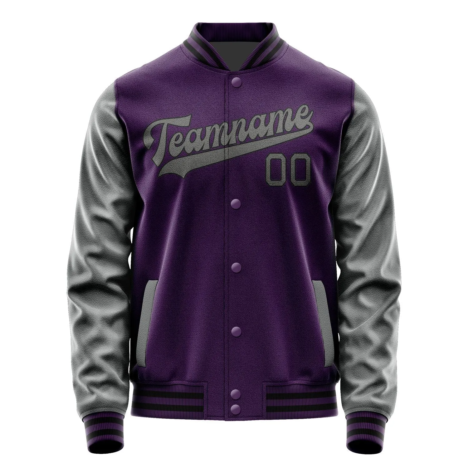 Custom Purple Dark Grey Jacket sold by Tailorly product image thumbnail 4