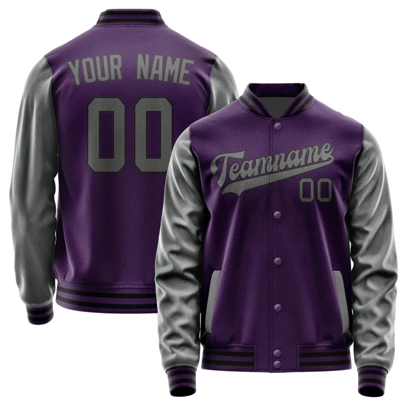 Custom Purple Dark Grey Jacket sold by Tailorly