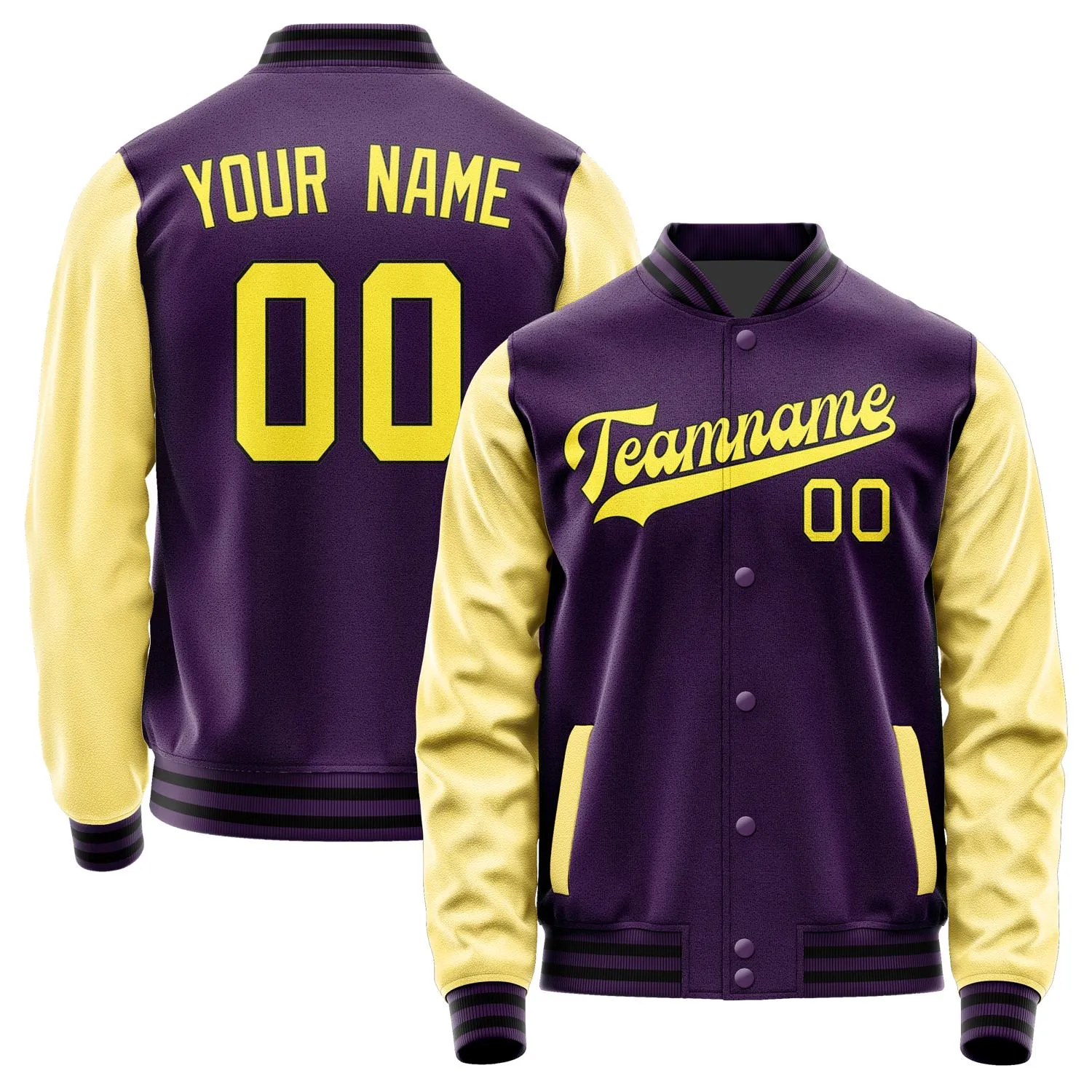 Custom Purple Light Yellow Jacket sold by Tailorly