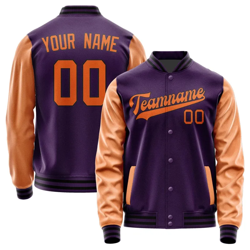 Custom Purple Orange Jacket sold by Tailorly