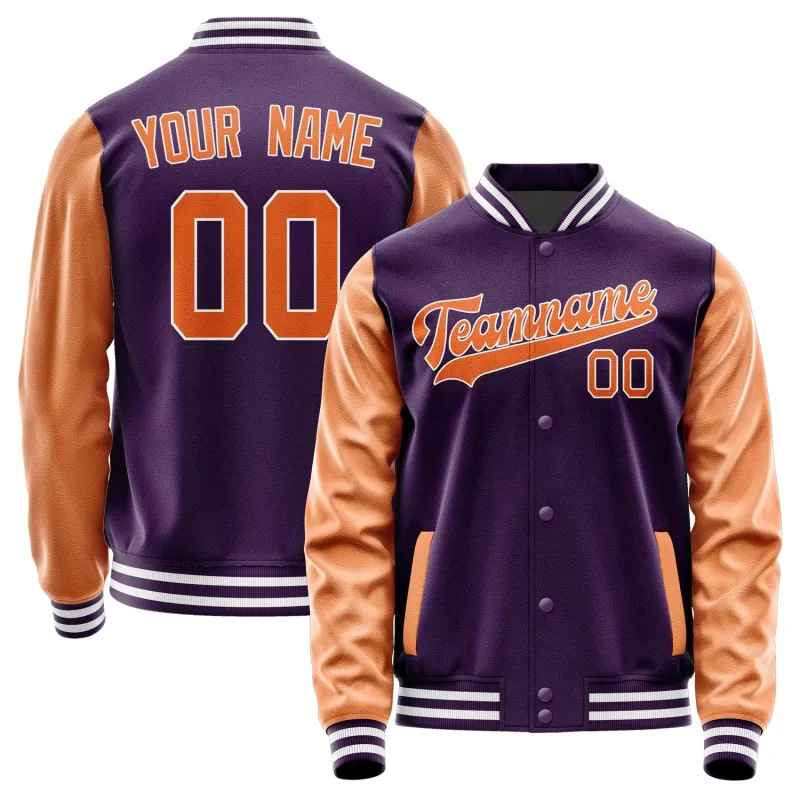 Custom Purple Orange Jacket sold by Tailorly