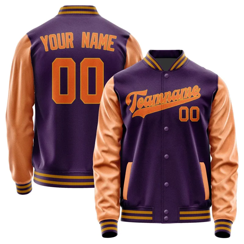 Custom Purple Orange Jacket sold by Tailorly