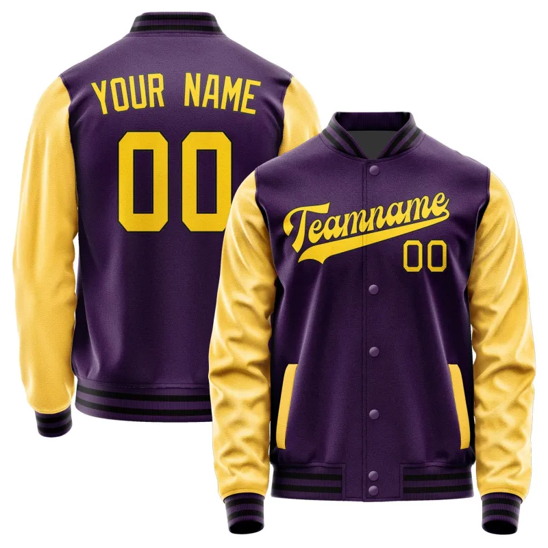 Custom Purple Gold Jacket sold by Tailorly