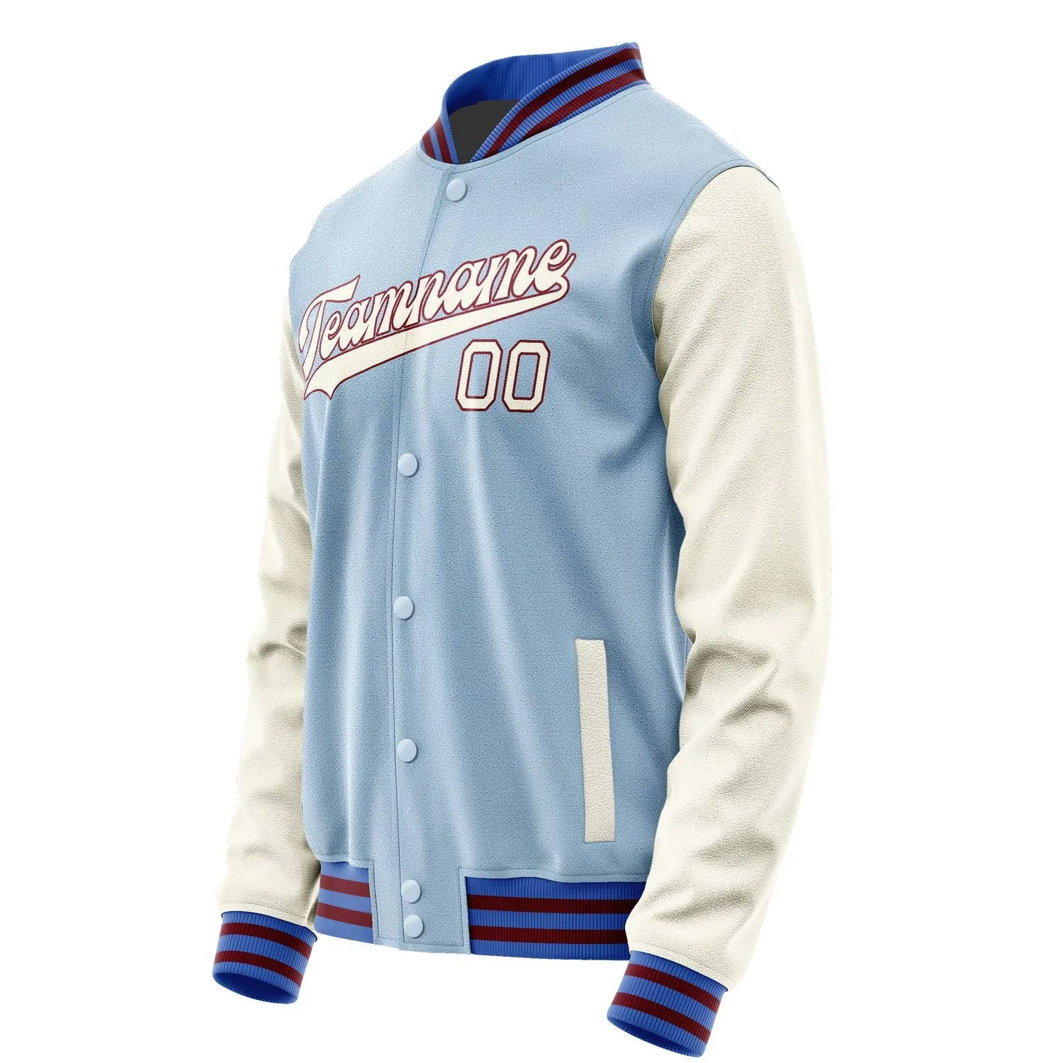 Custom Light Blue Cream Jacket sold by Tailorly product image thumbnail 2