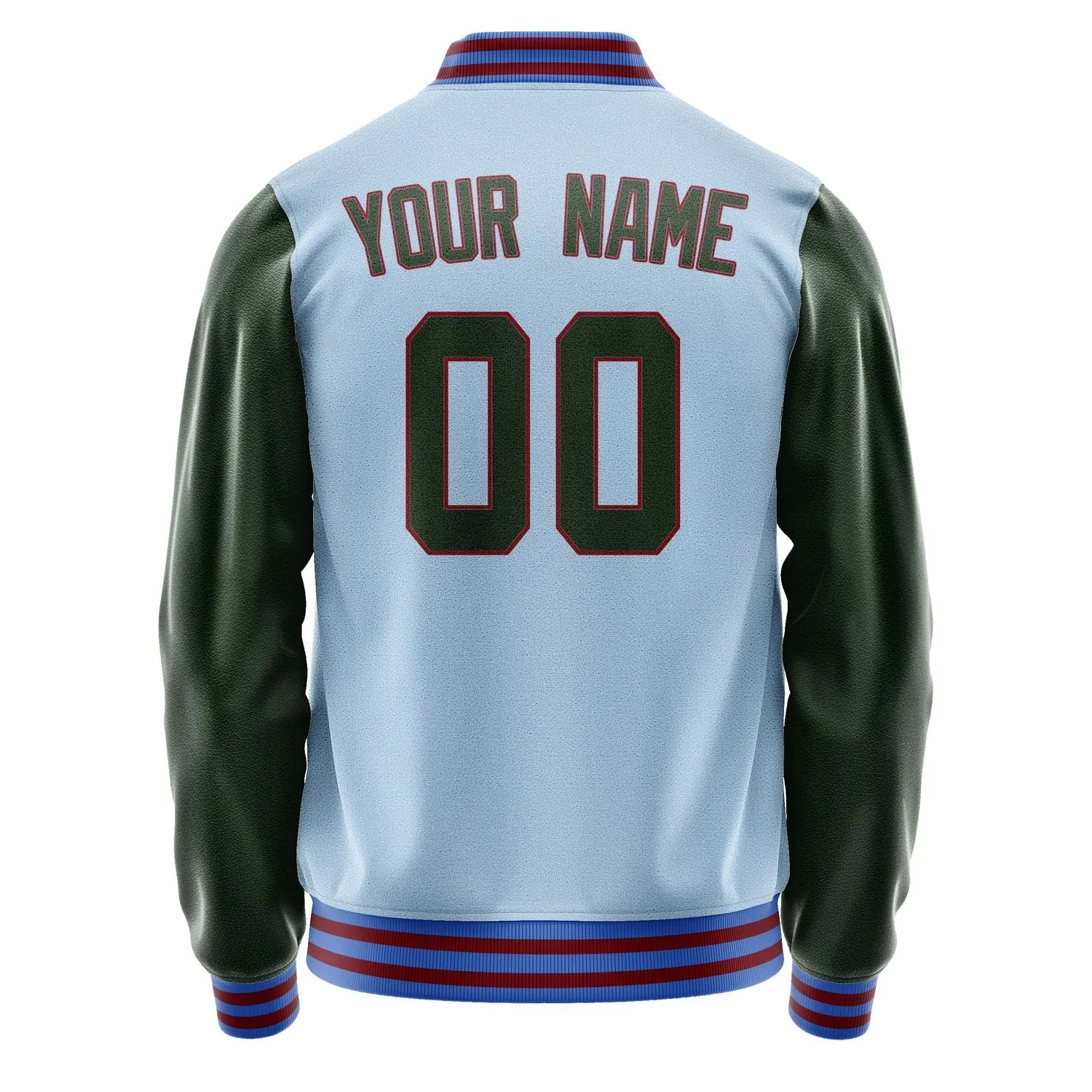 Custom Light Blue Dark Green Jacket sold by Tailorly product image thumbnail 3