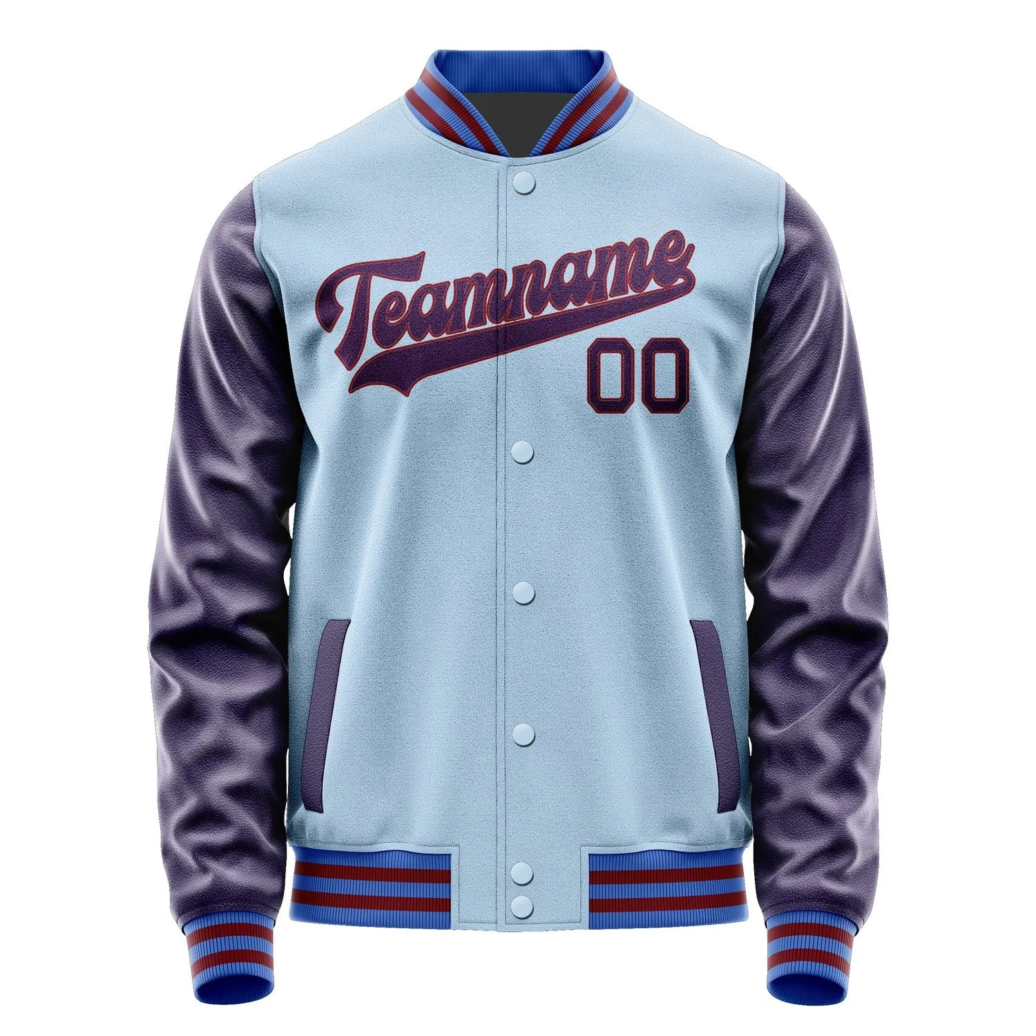 Custom Light Blue Purple Jacket sold by Tailorly product image thumbnail 4