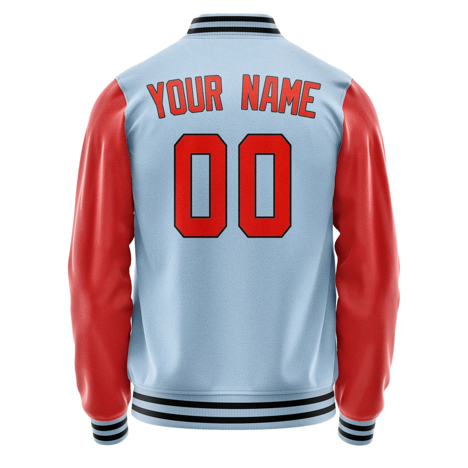 Custom Light Blue Orange Red Jacket sold by Tailorly product image thumbnail 3