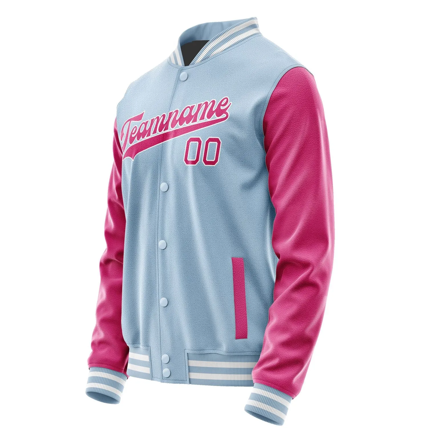 Custom Light Blue Pink Jacket sold by Tailorly product image thumbnail 2