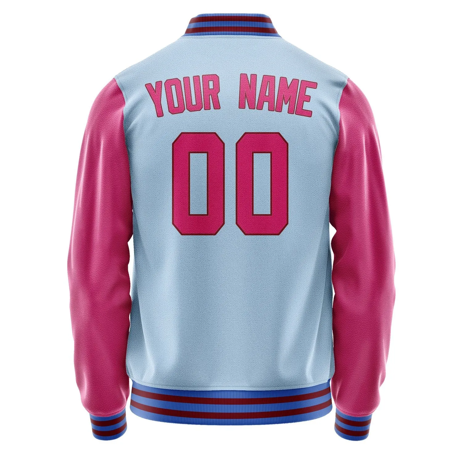 Custom Light Blue Pink Jacket sold by Tailorly product image thumbnail 3