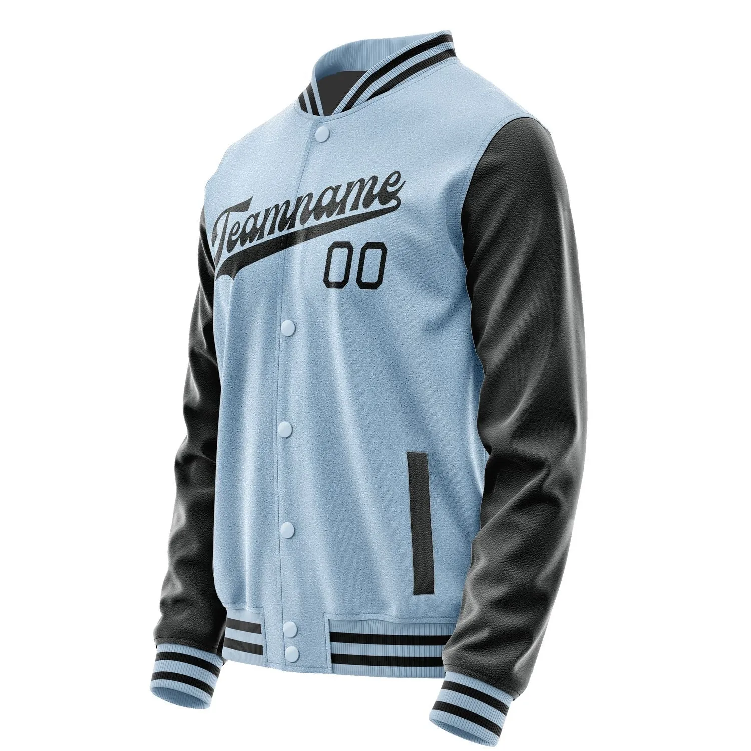 Custom Light Blue Black Jacket sold by Tailorly product image thumbnail 2