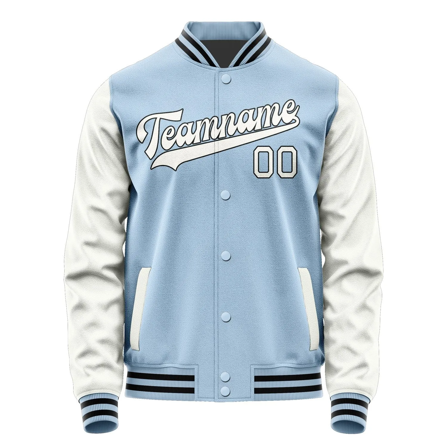 Custom Light Blue White Jacket sold by Tailorly product image thumbnail 4