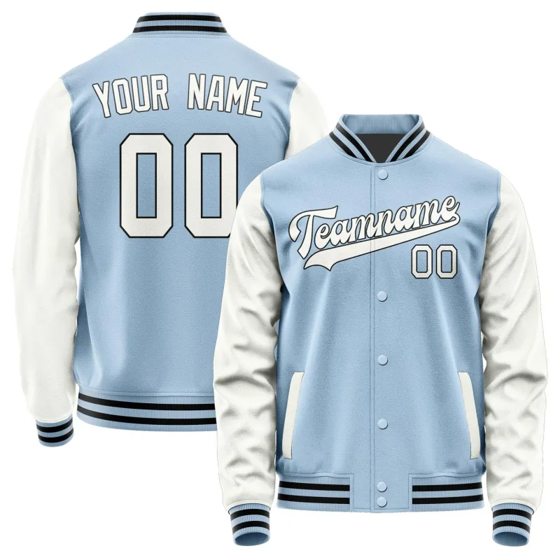 Custom Light Blue White Jacket sold by Tailorly