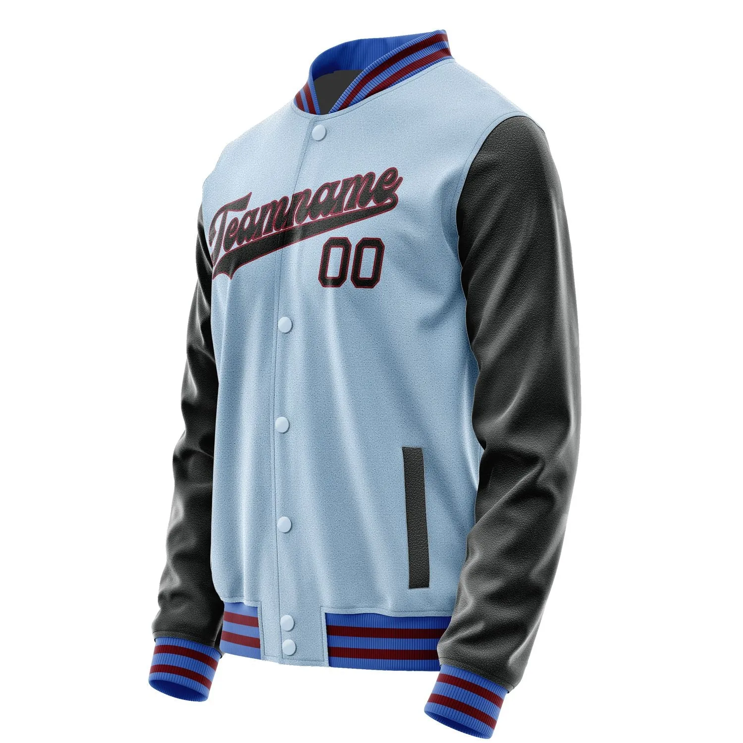Custom Light Blue Black Jacket sold by Tailorly product image thumbnail 2