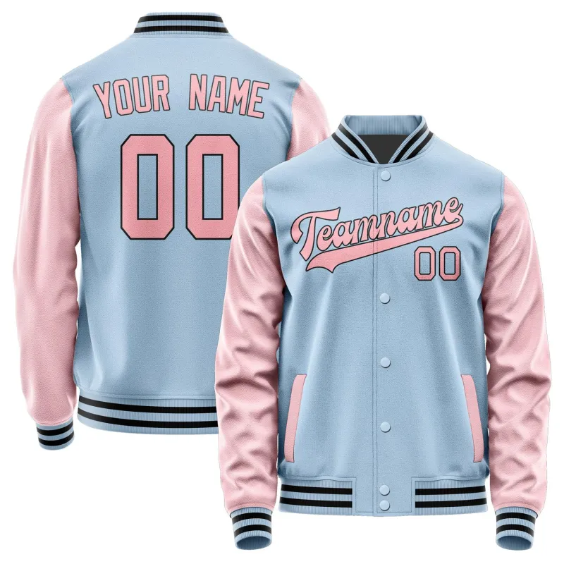 Custom Light Blue Light Pink Jacket sold by Tailorly
