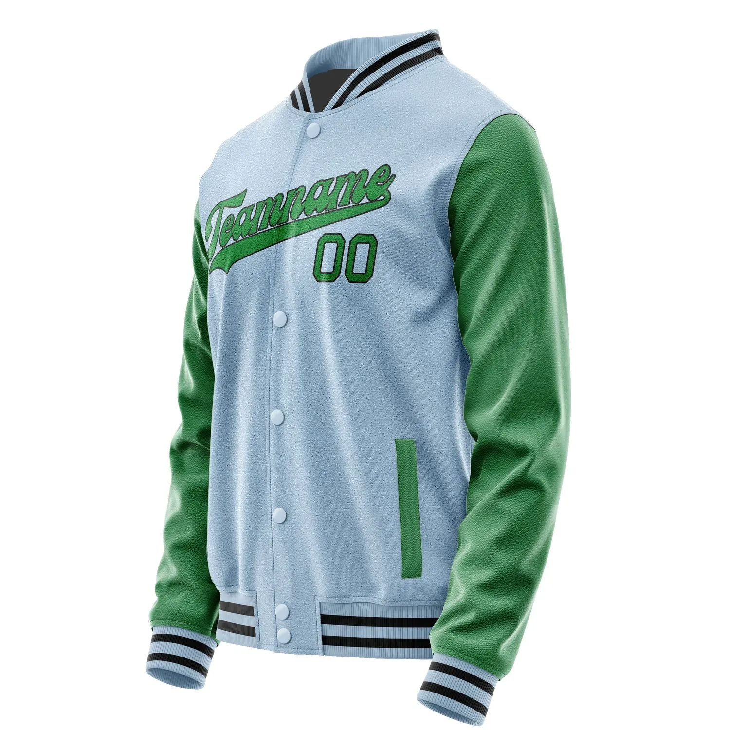 Custom Light Blue Emerald Green Jacket sold by Tailorly product image thumbnail 2
