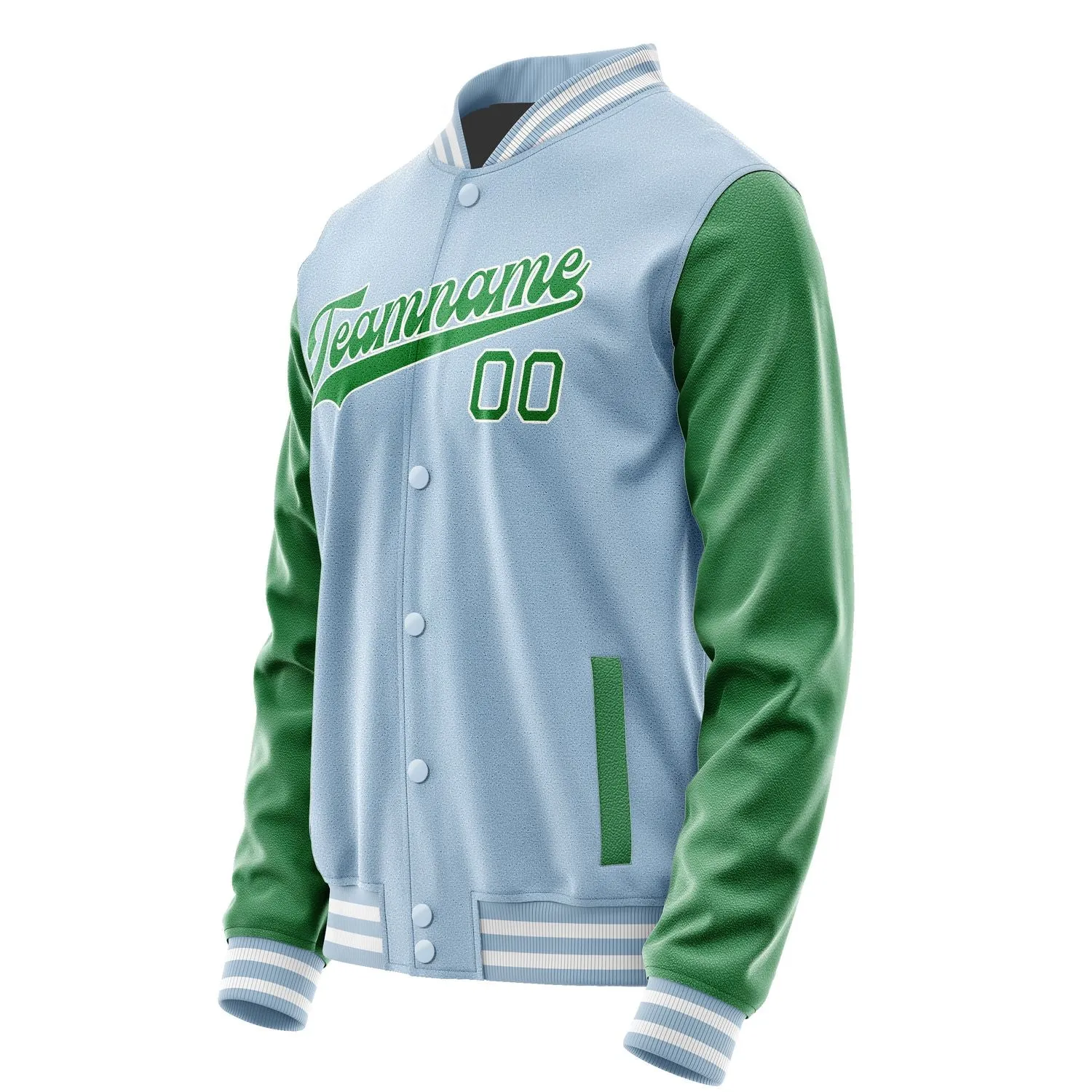 Custom Light Blue Emerald Green Jacket sold by Tailorly product image thumbnail 2