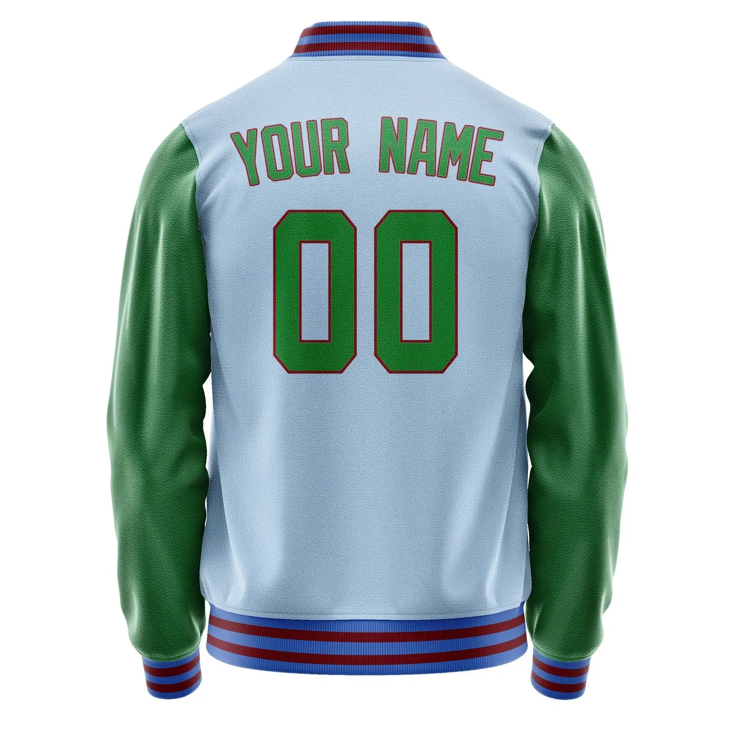 Custom Light Blue Emerald Green Jacket sold by Tailorly product image thumbnail 3