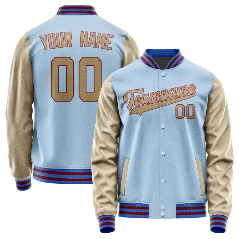 Custom Light Blue Light Khaki Jacket sold by Tailorly