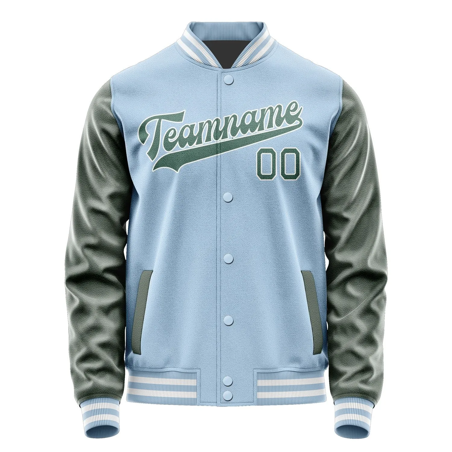 Custom Light Blue Blue Green Jacket sold by Tailorly product image thumbnail 4