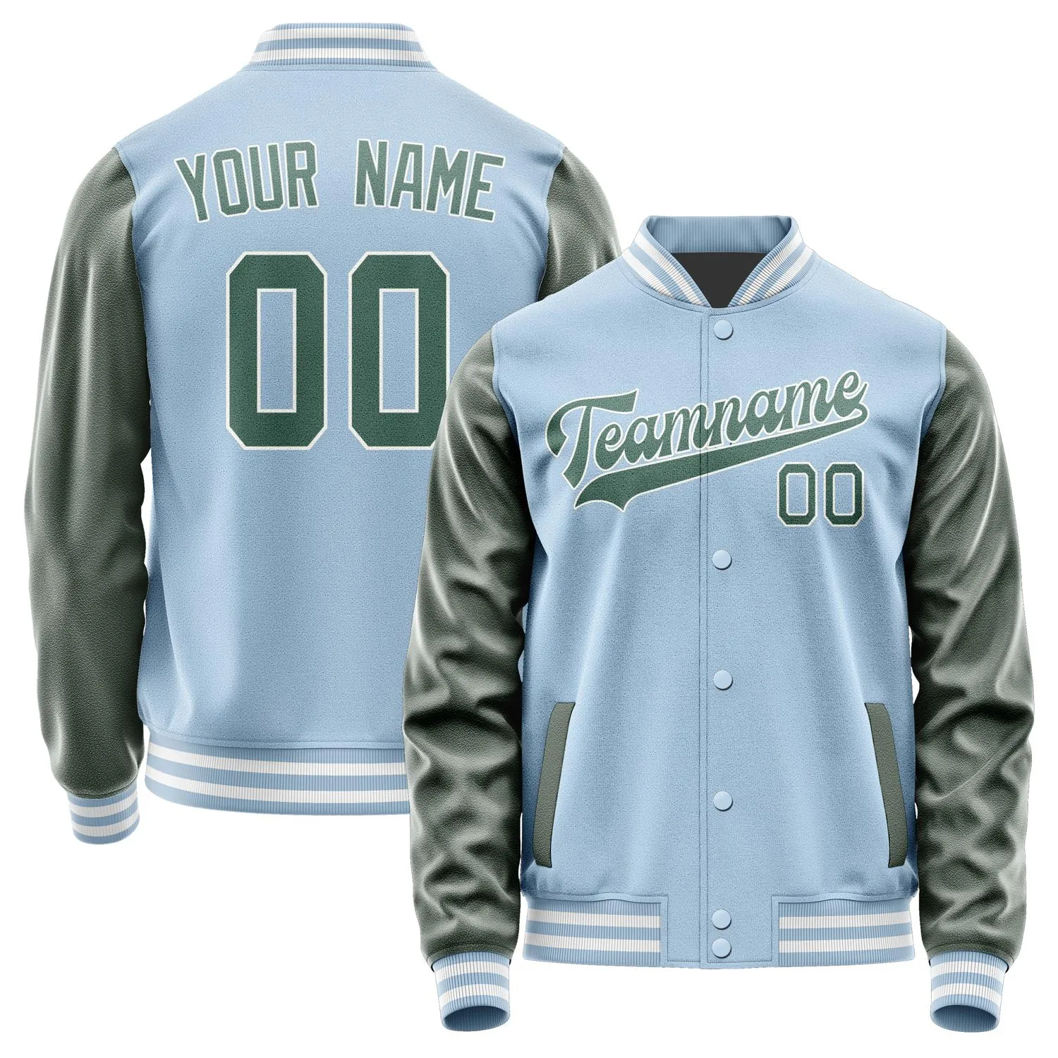 Custom Light Blue Blue Green Jacket sold by Tailorly