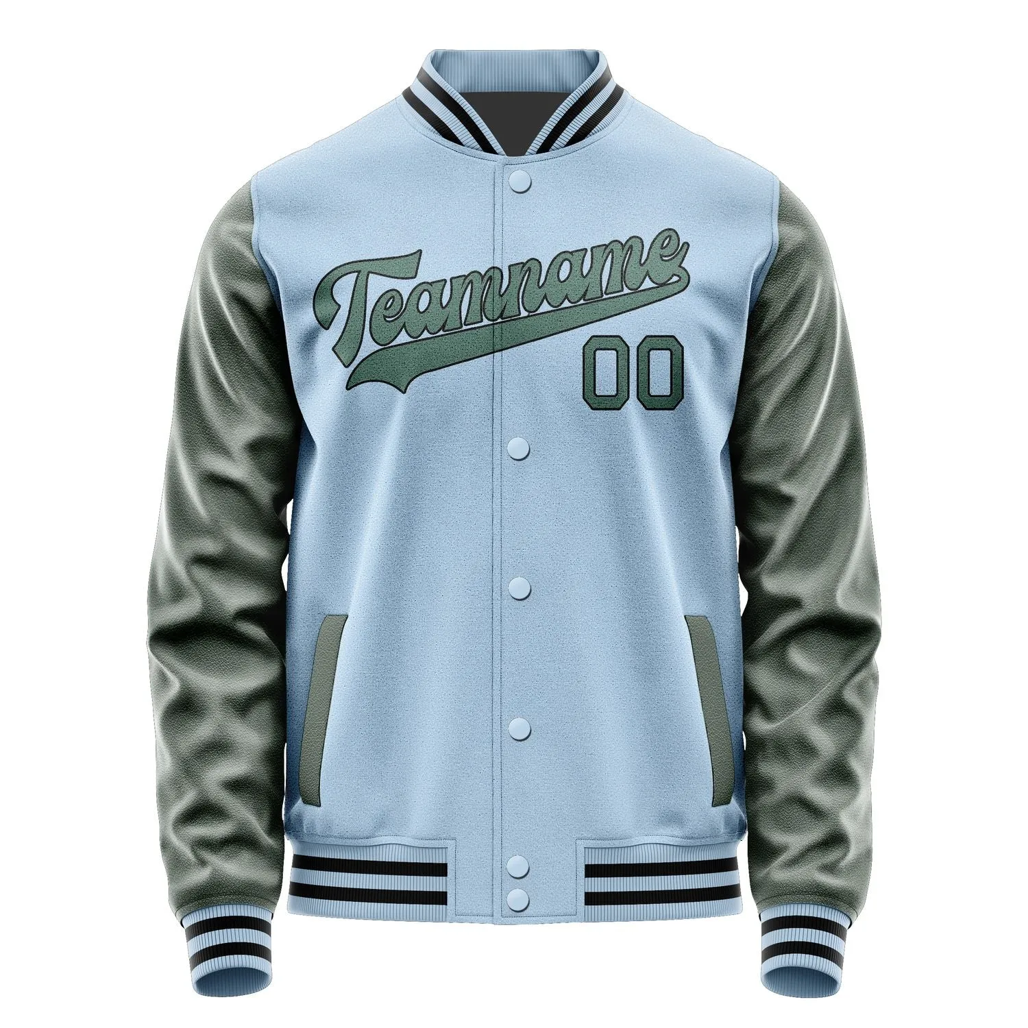 Custom Light Blue Blue Green Jacket sold by Tailorly product image thumbnail 4