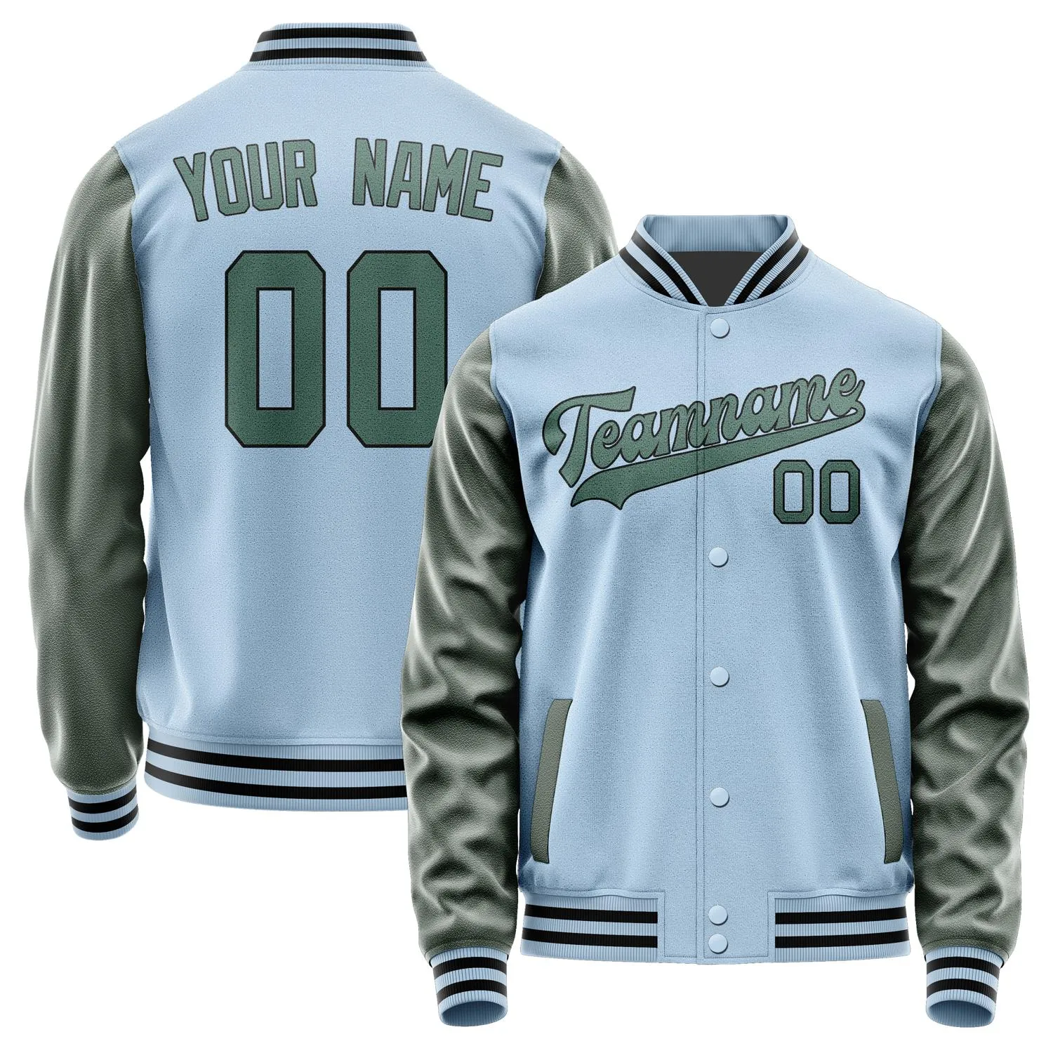 Custom Light Blue Blue Green Jacket sold by Tailorly