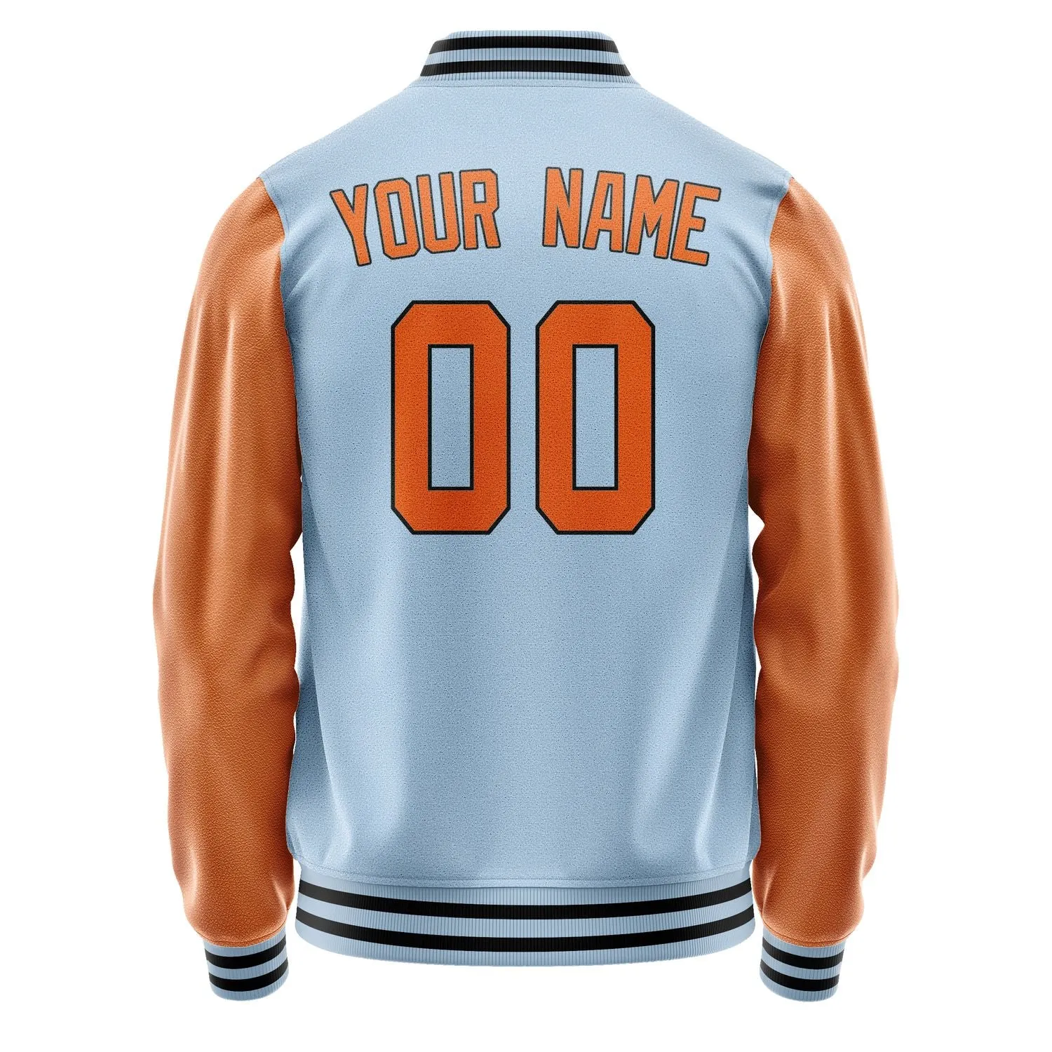 Custom Light Blue Orange Jacket sold by Tailorly product image thumbnail 3