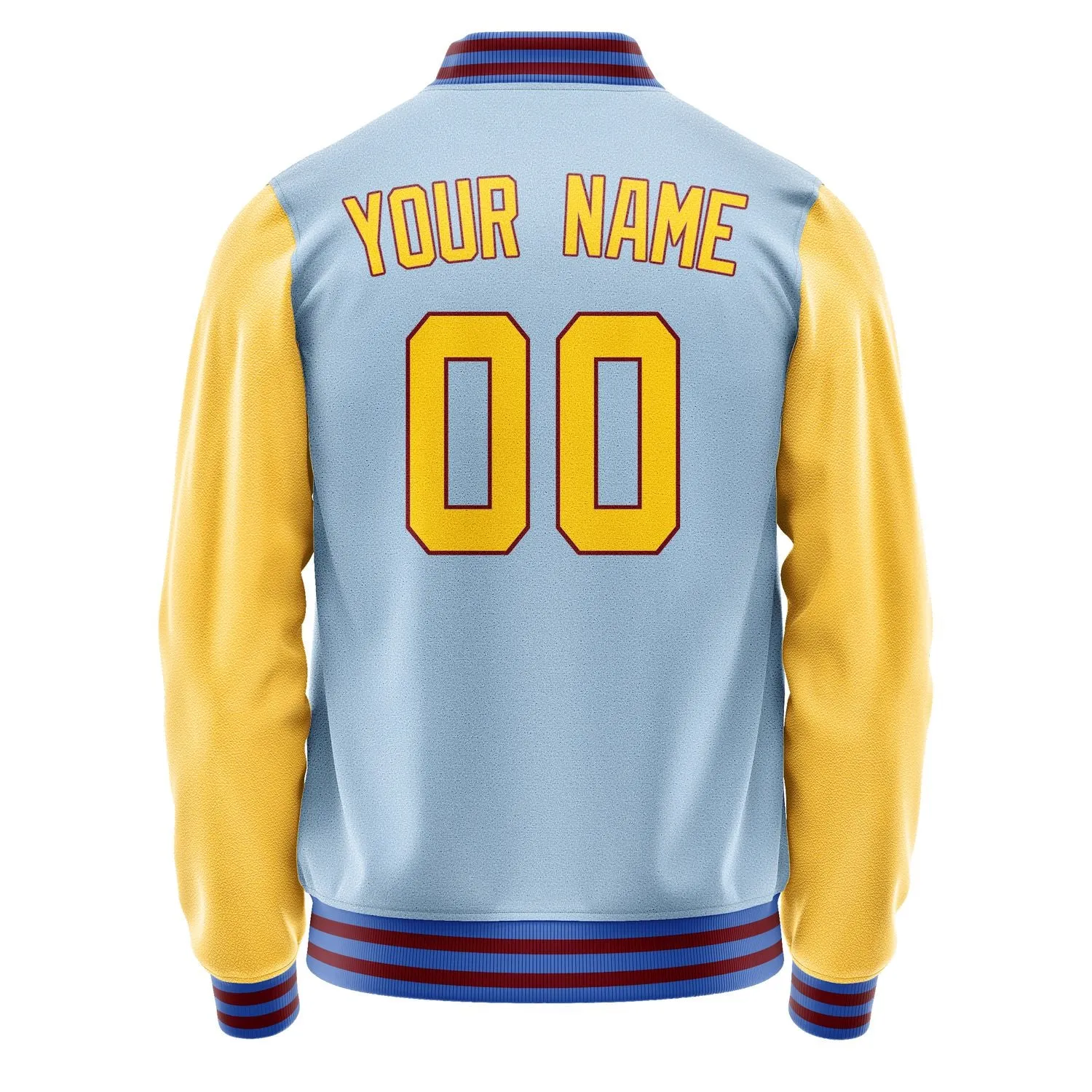 Custom Light Blue Gold Jacket sold by Tailorly product image thumbnail 3