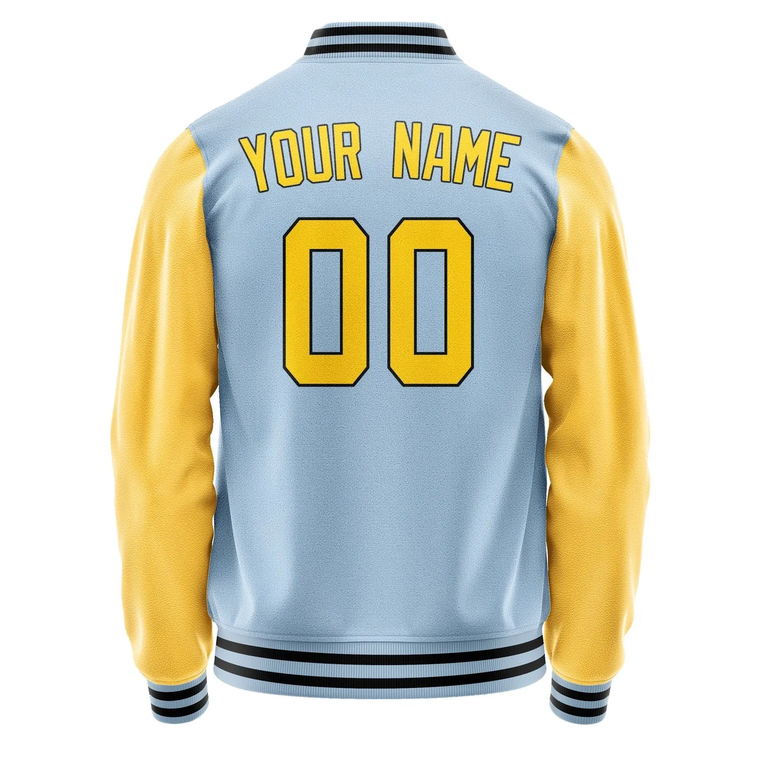Custom Light Blue Gold Jacket sold by Tailorly product image thumbnail 3