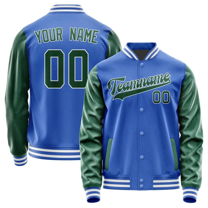 Custom Sky Blue Green Jacket sold by Tailorly