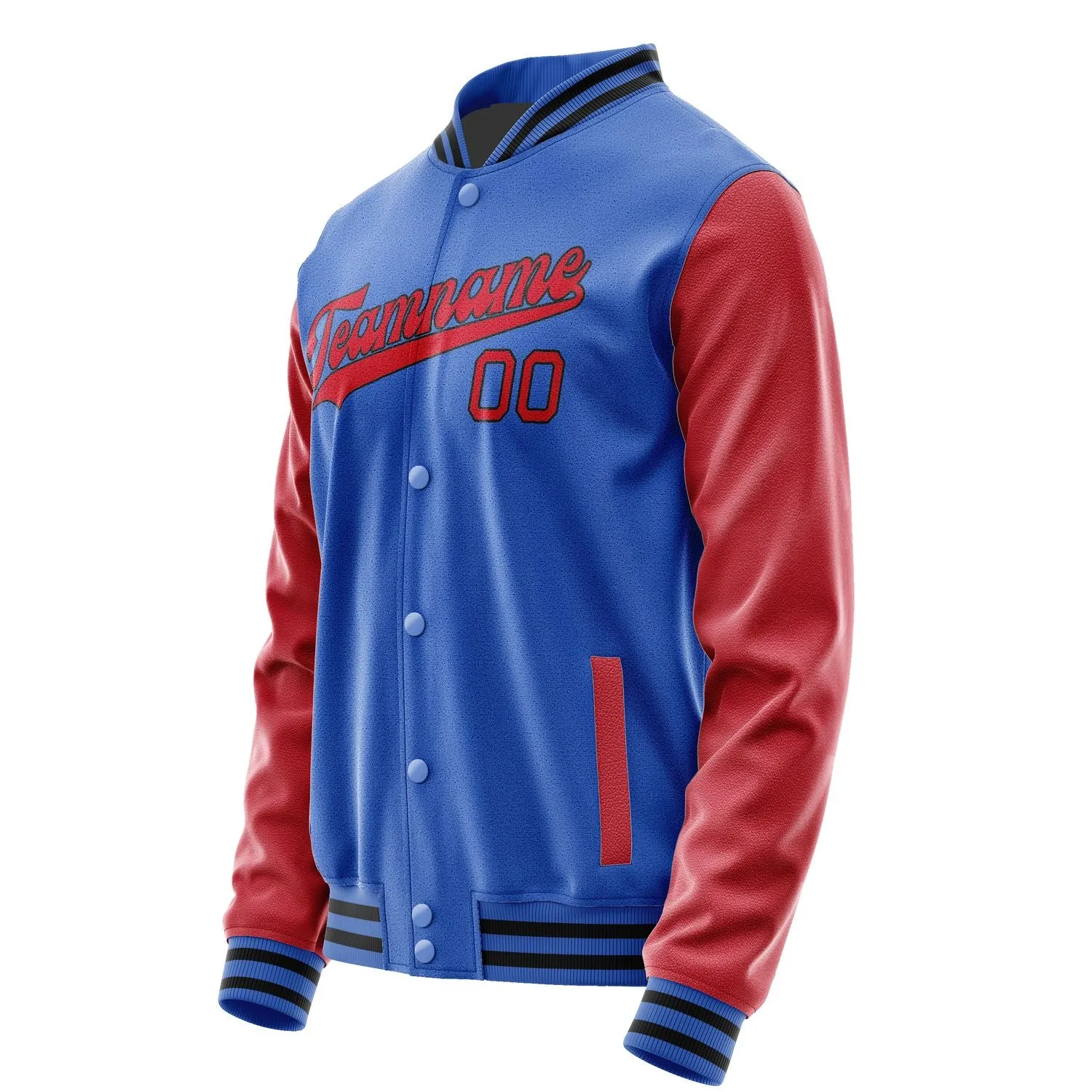 Custom Sky Blue Red Jacket sold by Tailorly product image thumbnail 2