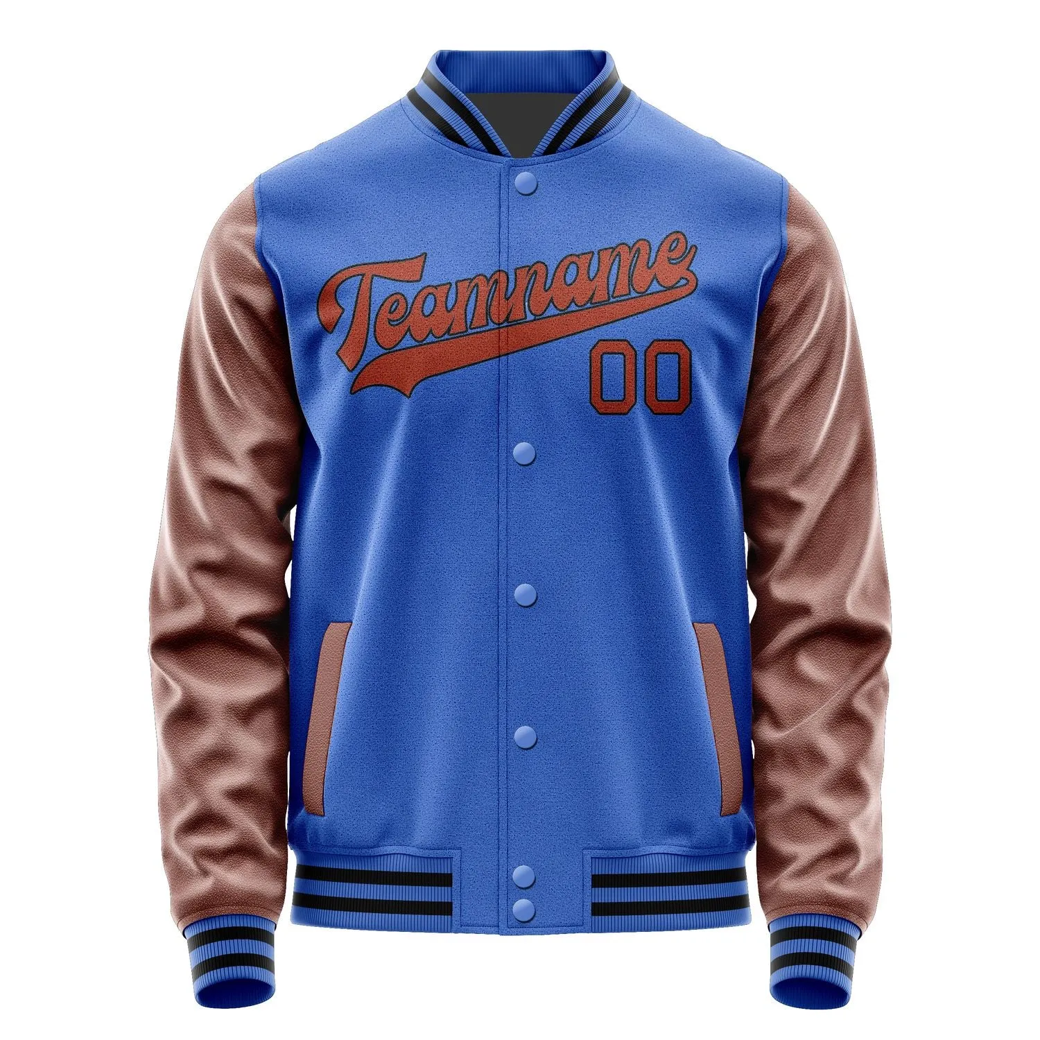 Custom Sky Blue Coral Red Jacket sold by Tailorly product image thumbnail 4