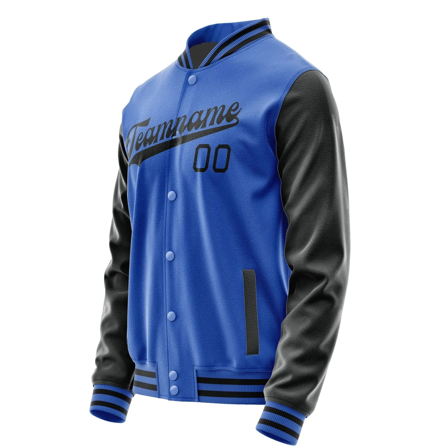 Custom Sky Blue Black Jacket sold by Tailorly product image thumbnail 2