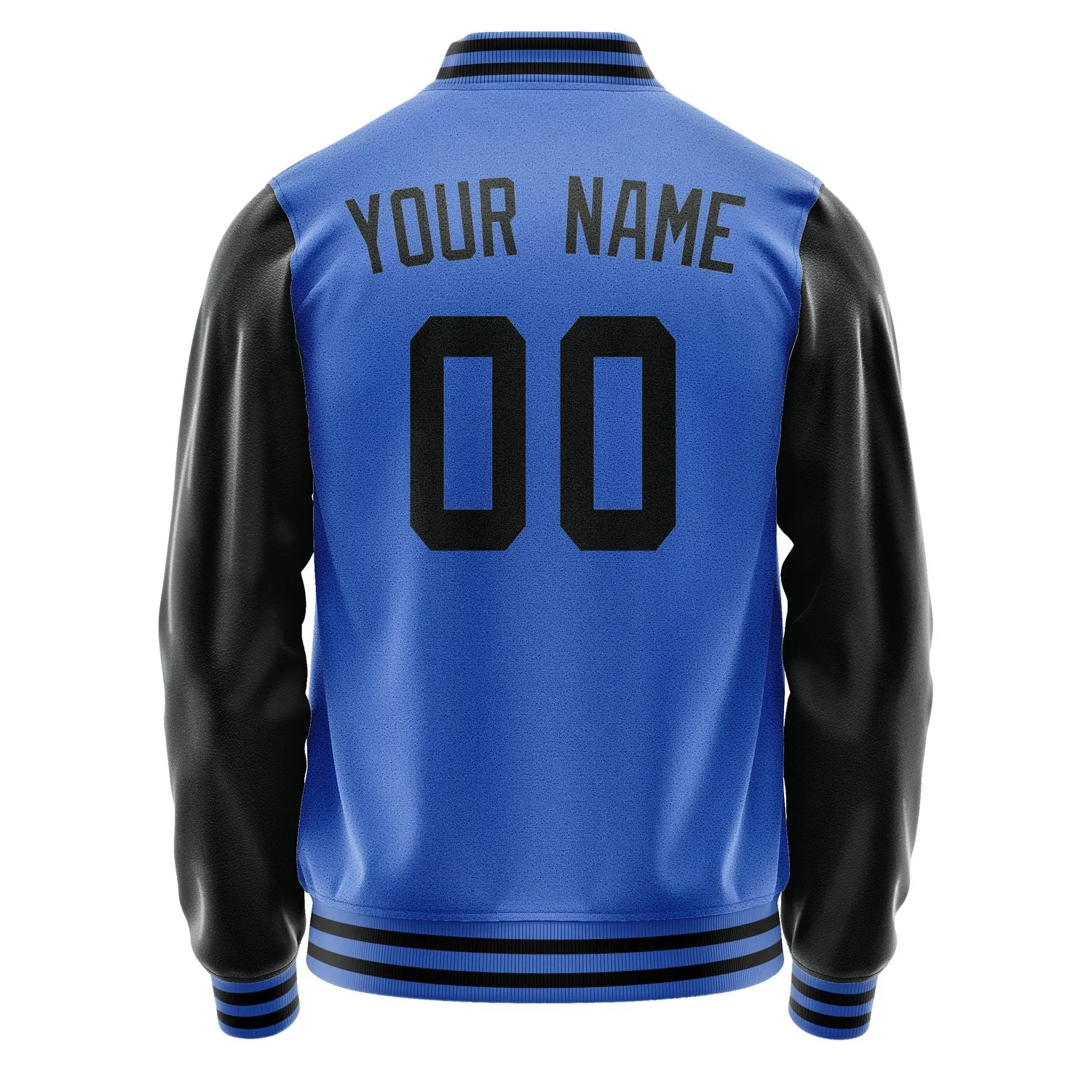 Custom Sky Blue Black Jacket sold by Tailorly product image thumbnail 3