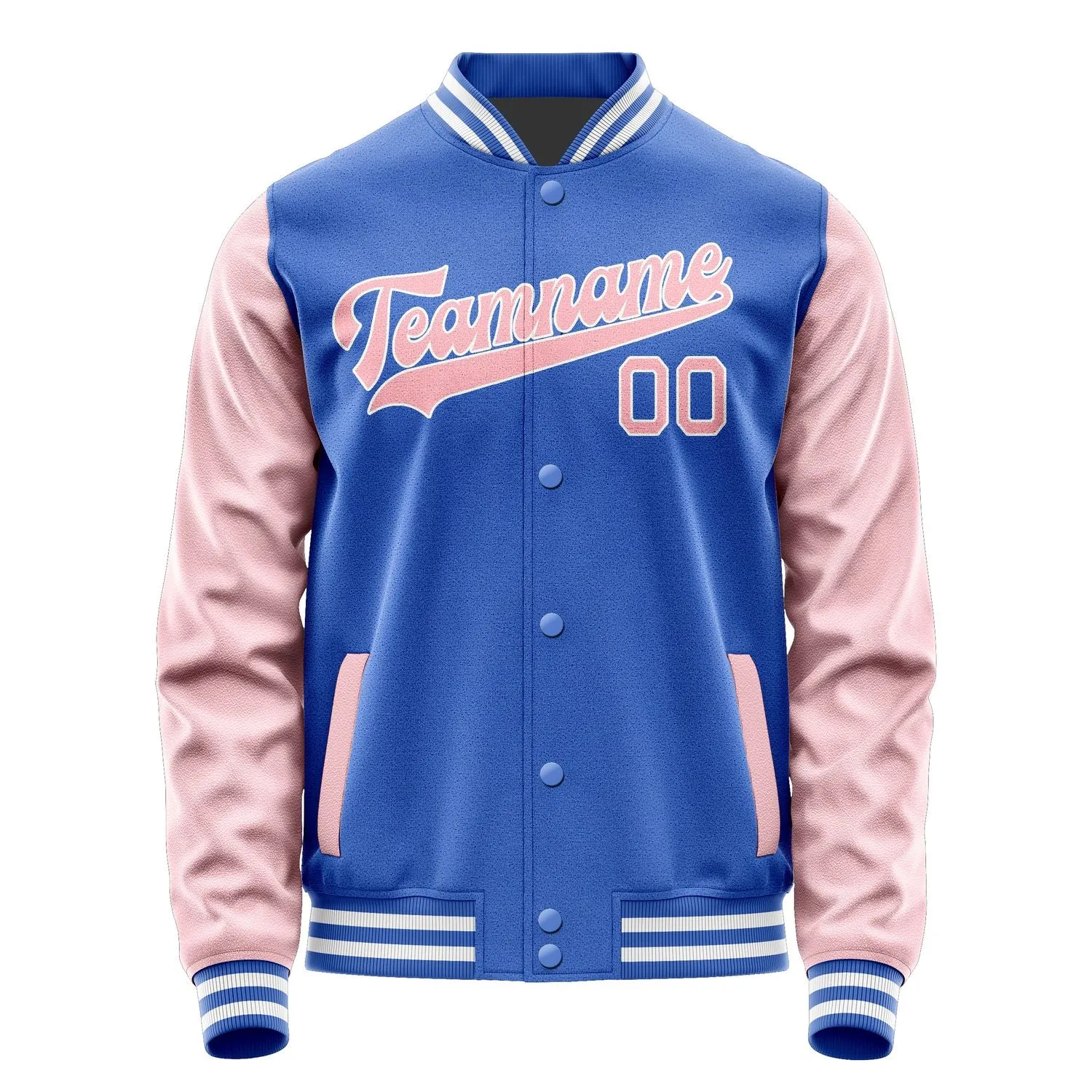 Custom Sky Blue Light Pink Jacket sold by Tailorly product image thumbnail 4