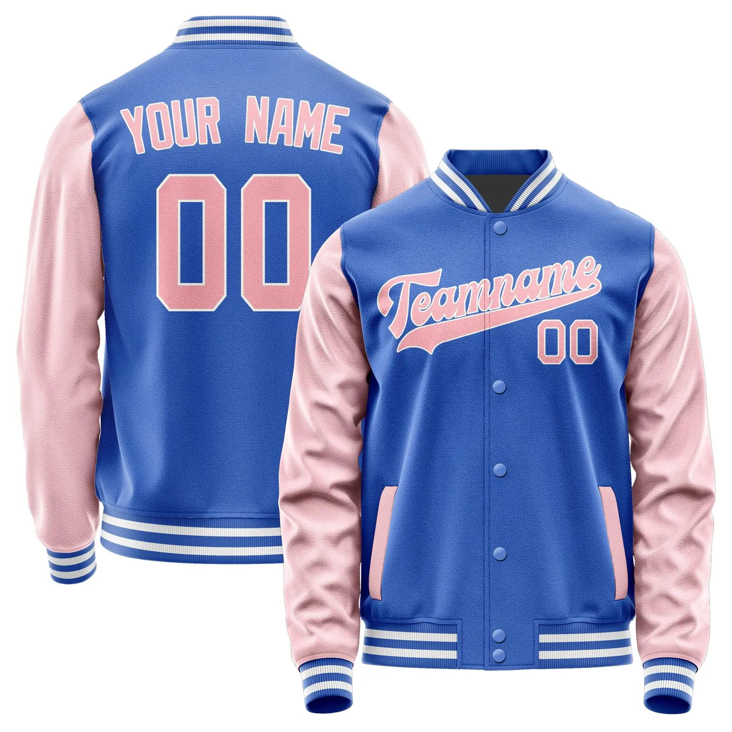 Custom Sky Blue Light Pink Jacket sold by Tailorly