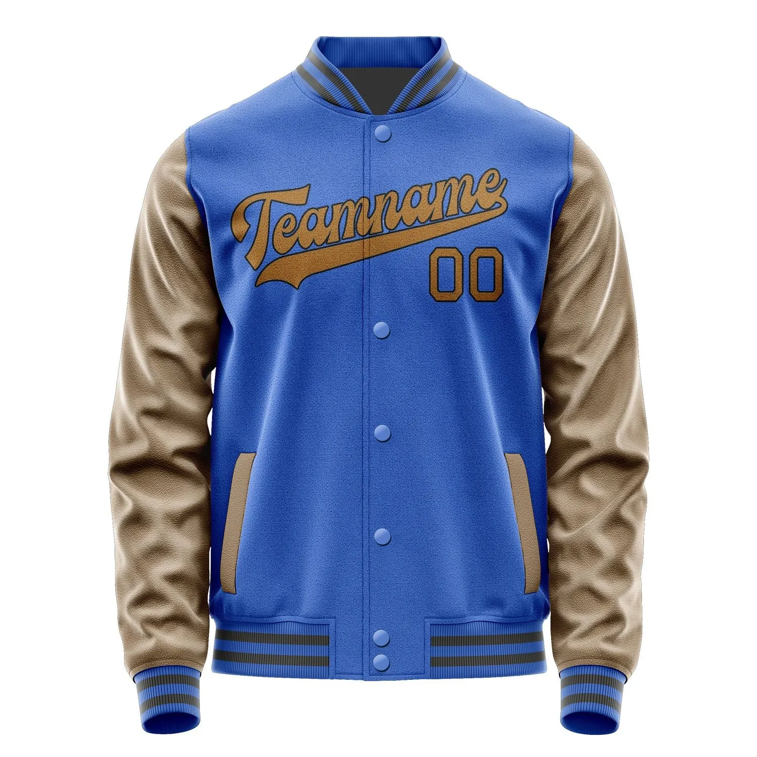 Custom Sky Blue Khaki Jacket sold by Tailorly product image thumbnail 4
