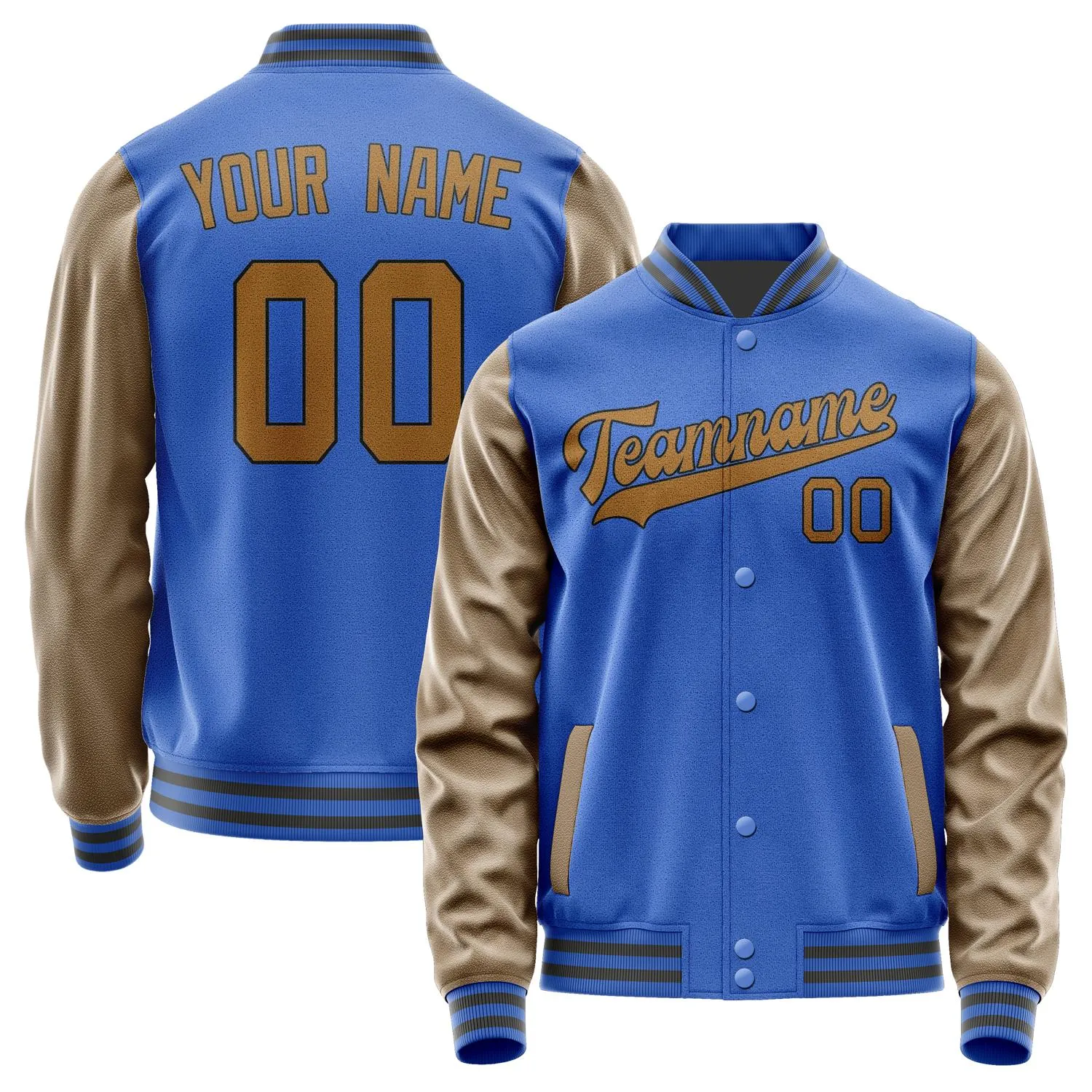 Custom Sky Blue Khaki Jacket sold by Tailorly