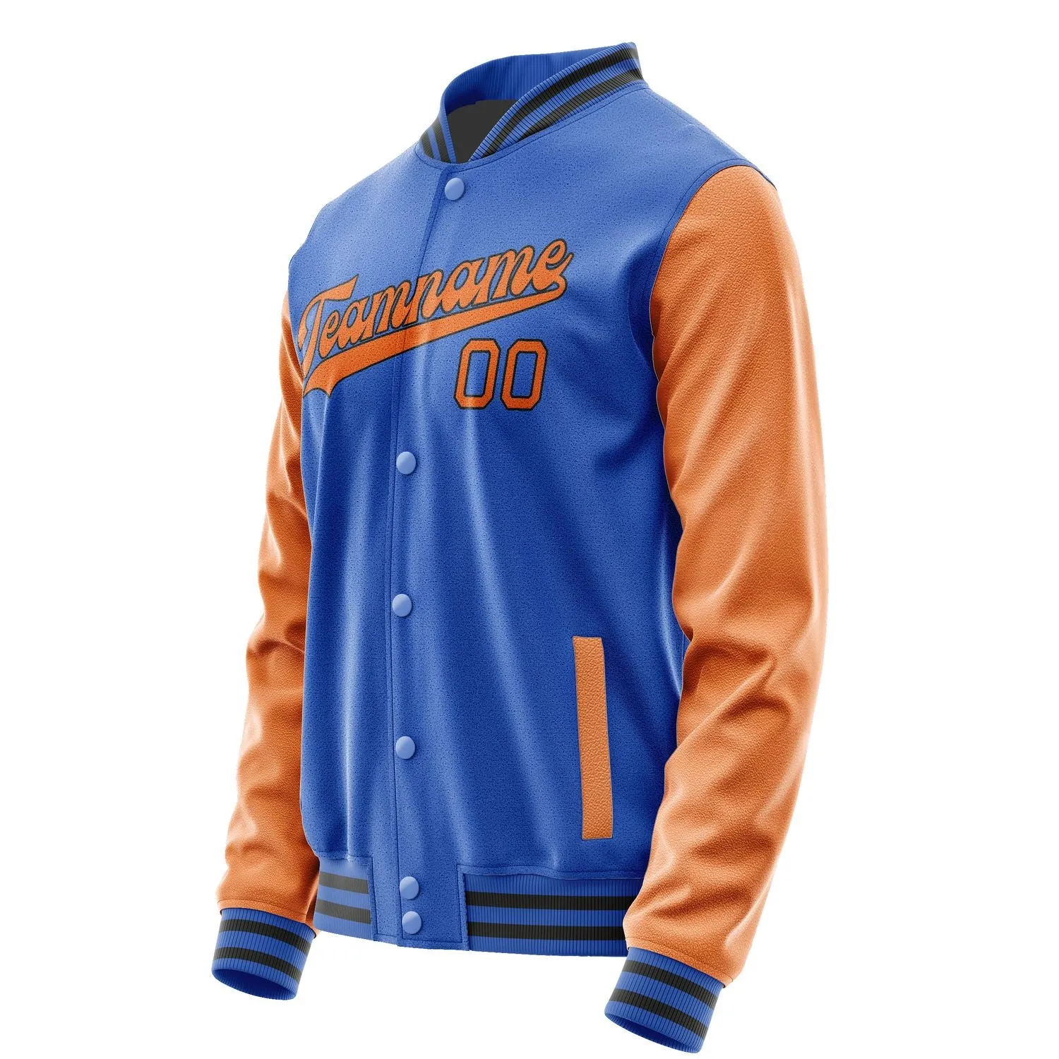 Custom Sky Blue Orange Jacket sold by Tailorly product image thumbnail 2