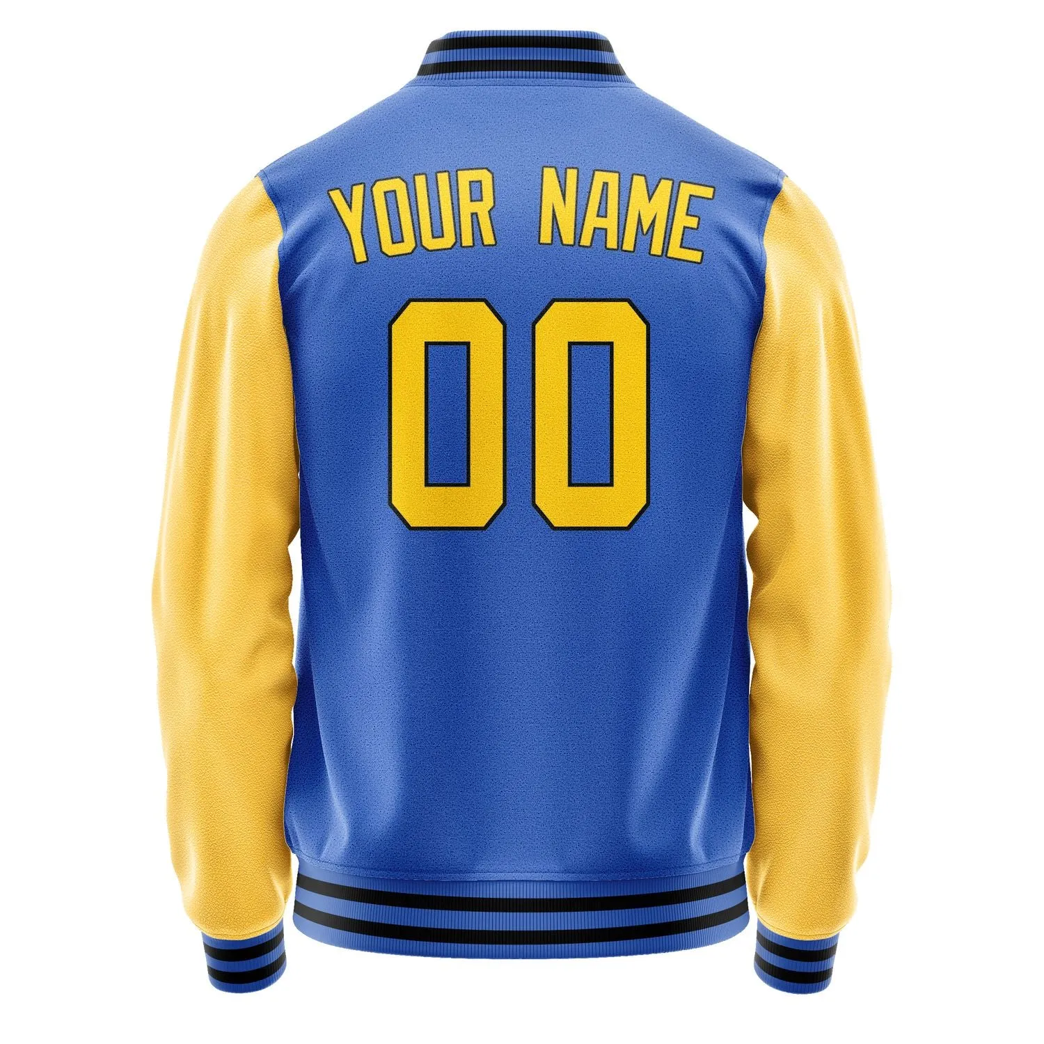 Custom Sky Blue Gold Jacket sold by Tailorly product image thumbnail 3