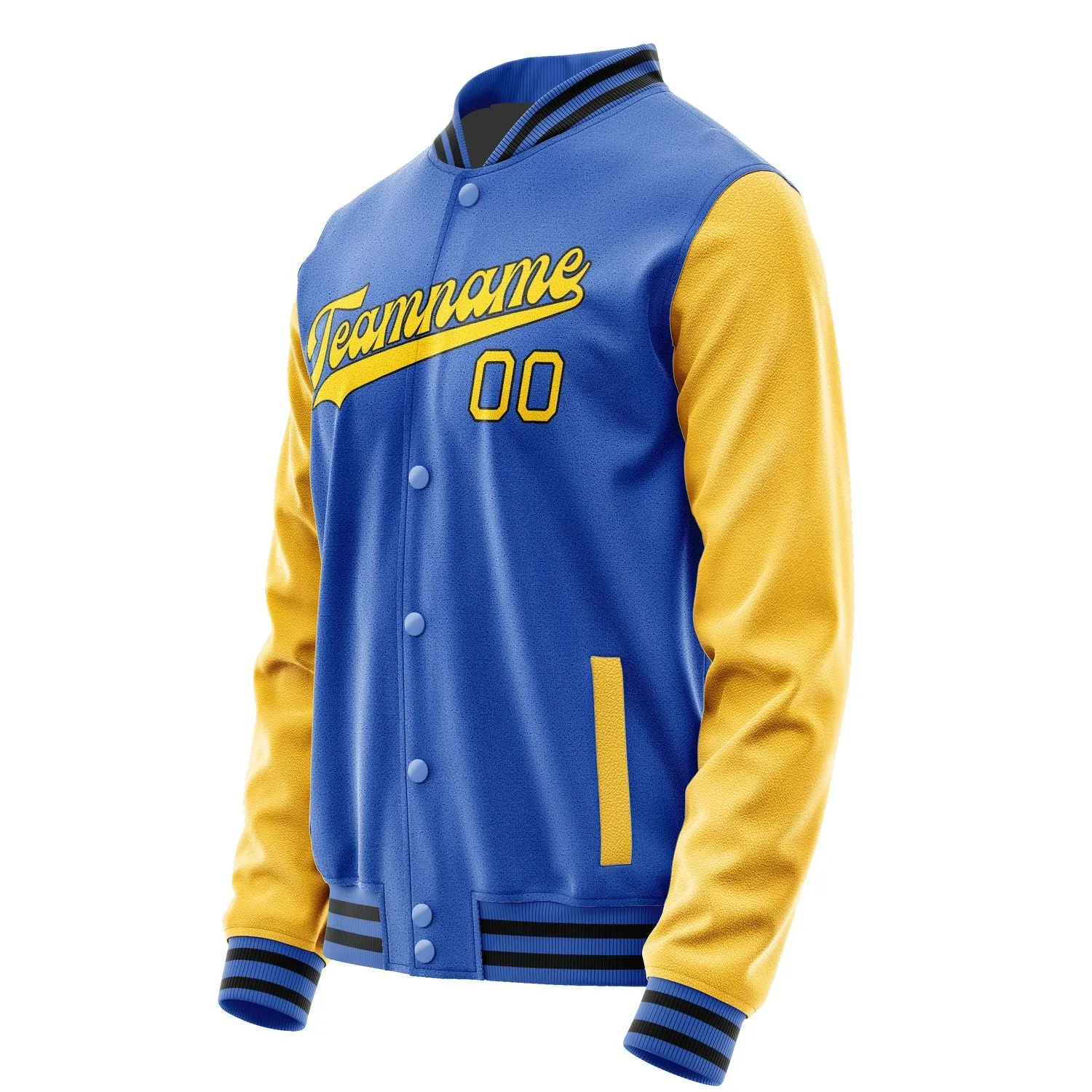 Custom Sky Blue Gold Jacket sold by Tailorly product image thumbnail 2