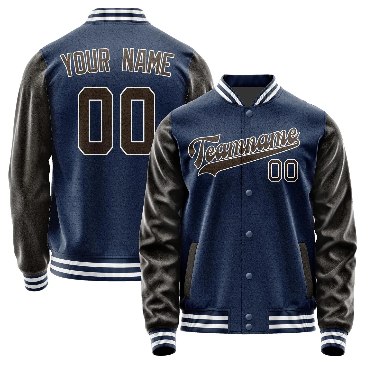 Custom Blue Brown Jacket sold by Tailorly