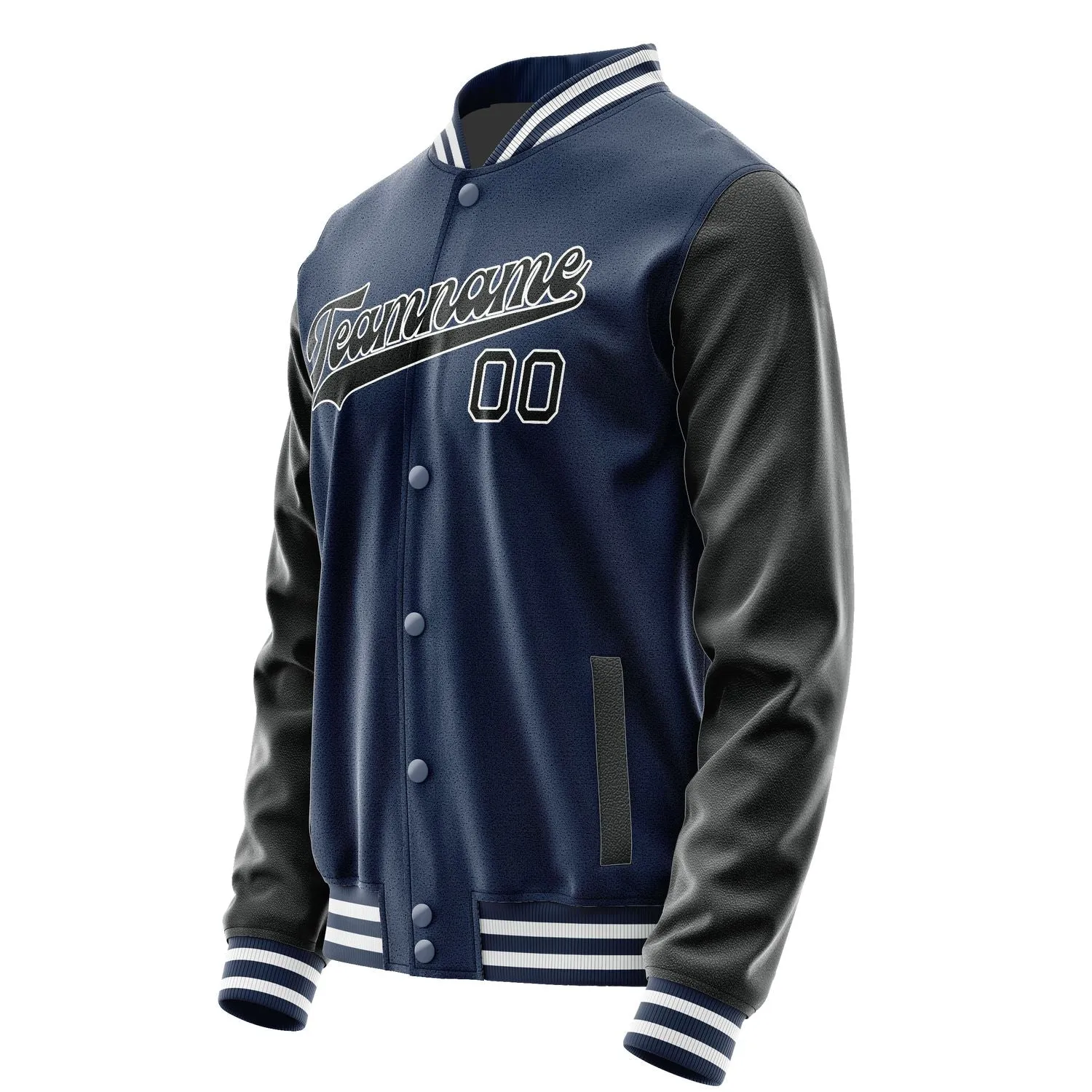 Custom Blue Black Jacket sold by Tailorly product image thumbnail 2