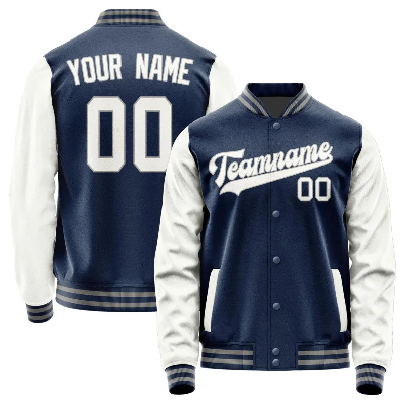 Custom Blue White Jacket sold by Tailorly