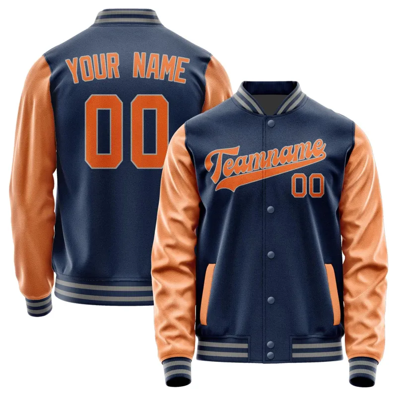 Custom Blue Orange Jacket sold by Tailorly