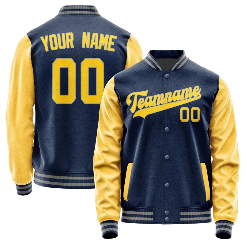 Custom Blue Gold Jacket sold by Tailorly