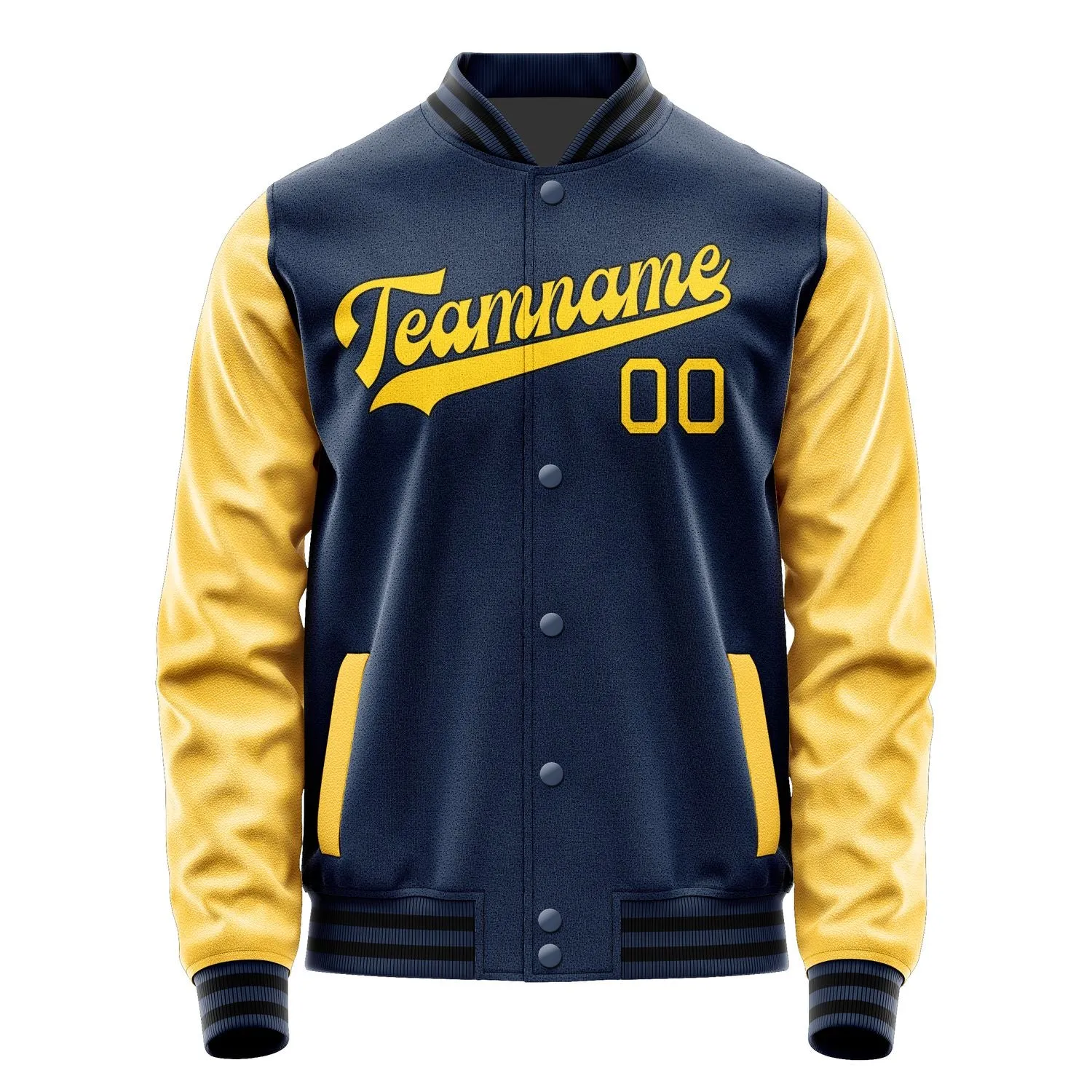 Custom Blue Gold Jacket sold by Tailorly product image thumbnail 4