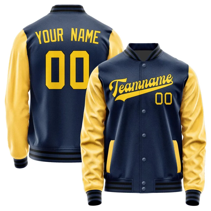Custom Blue Gold Jacket sold by Tailorly